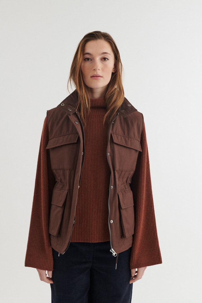 Basic Apparel Asani Vest Veste 864 Chicory coffee